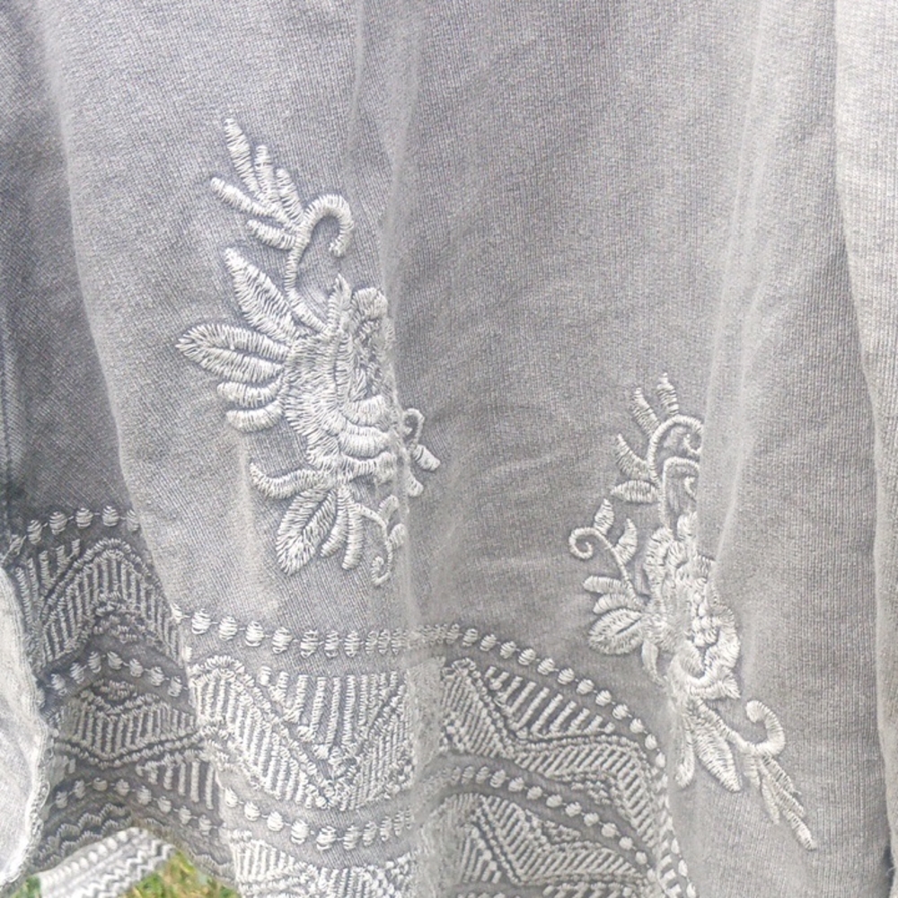 Coldwater Creek Gray Embroidered Cardigan - Picture 5 of 7